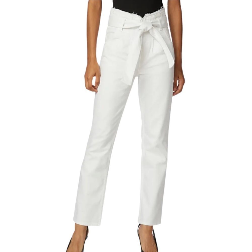 Hudson Remi High-Rise Paperbag Straight-Leg jeans.Size 32